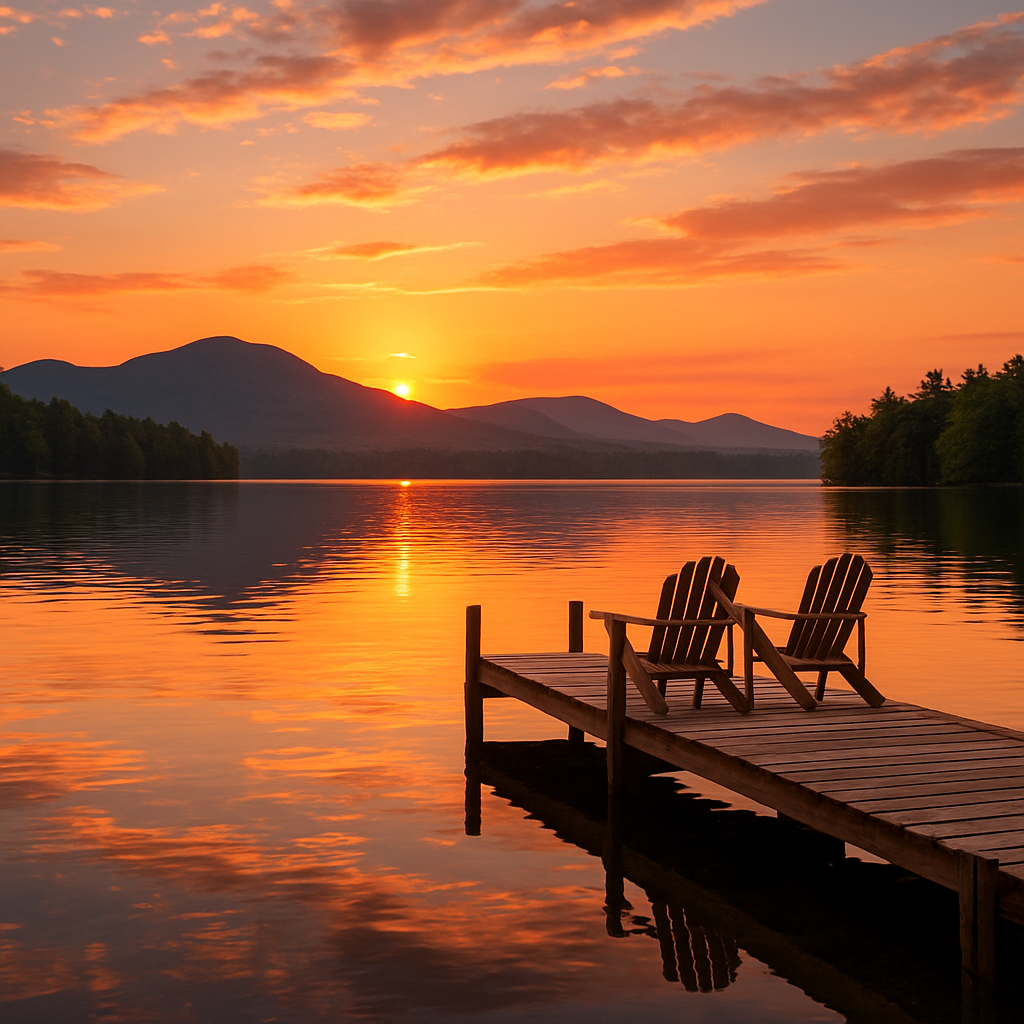 Lake Winnipesaukee at sunset